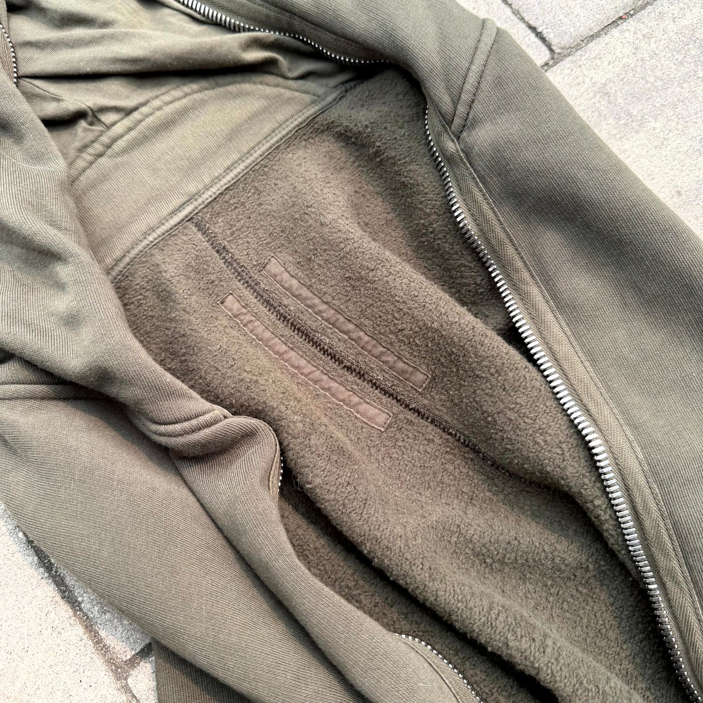 SS18 Rick Owens Forest Green Gimp Hoodie