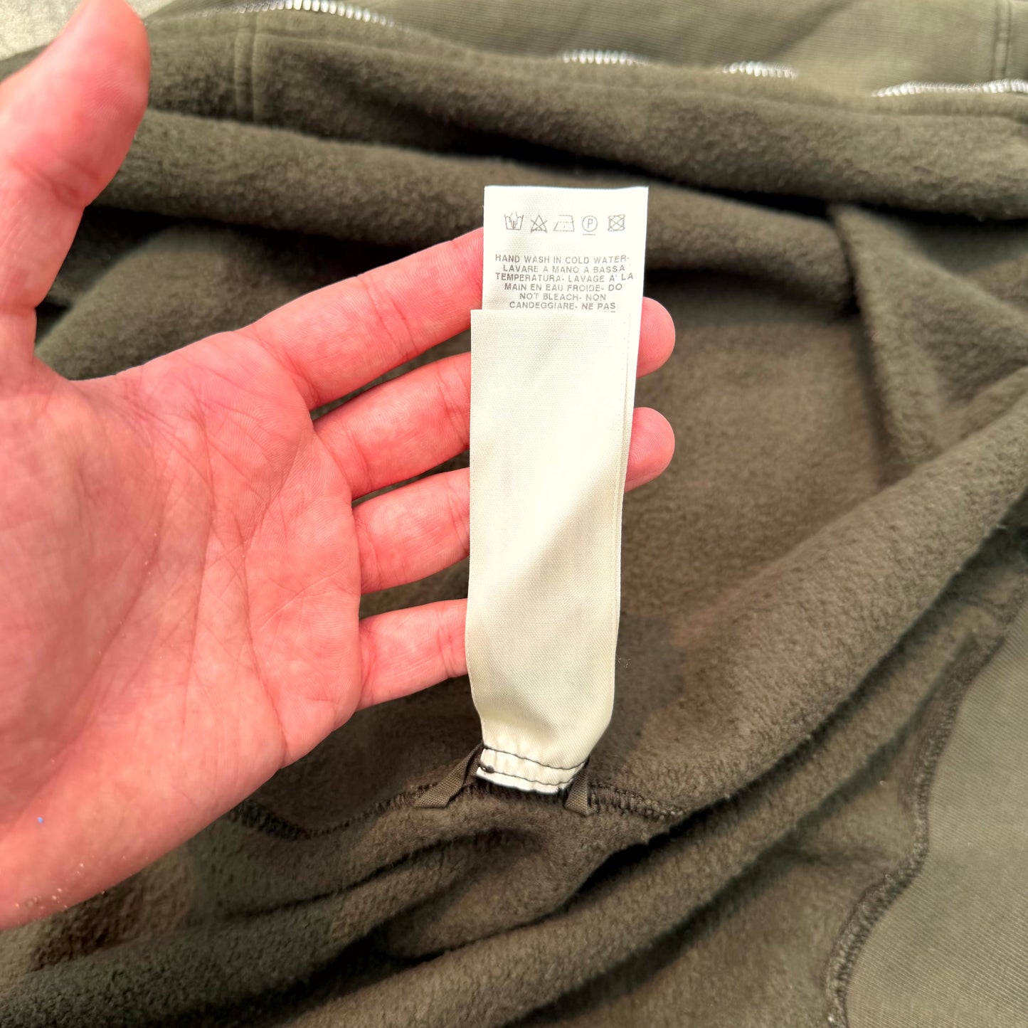 SS18 Rick Owens Forest Green Gimp Hoodie