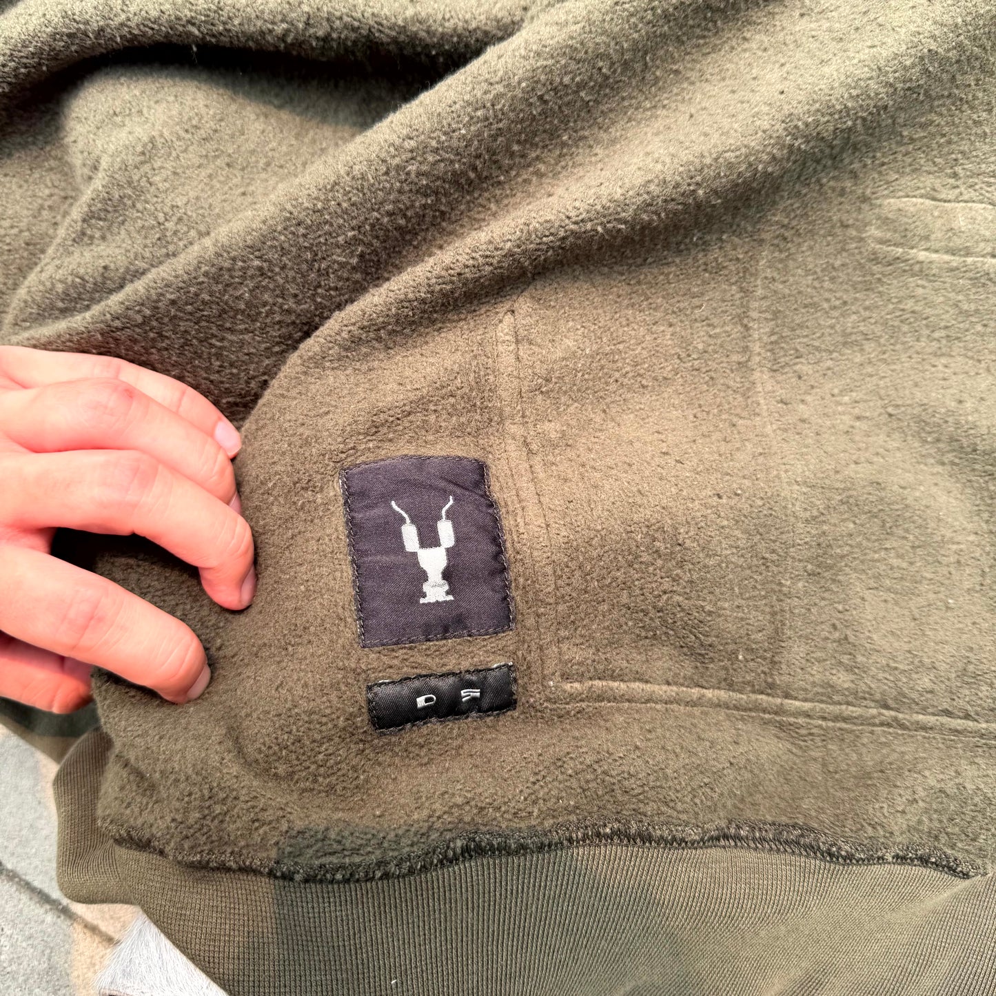 SS18 Rick Owens Forest Green Gimp Hoodie
