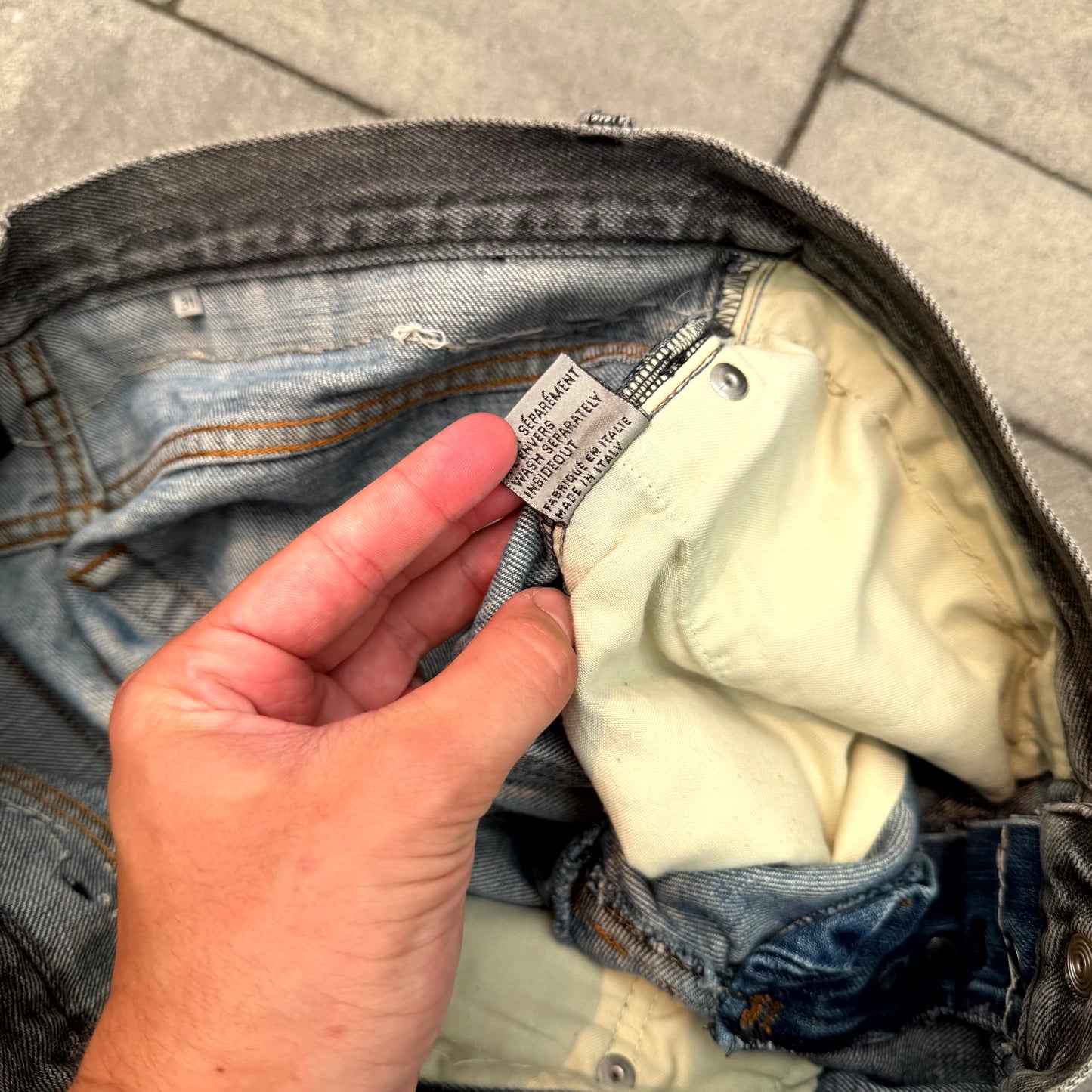 AW06 Dior Homme Cummerbund Denim
