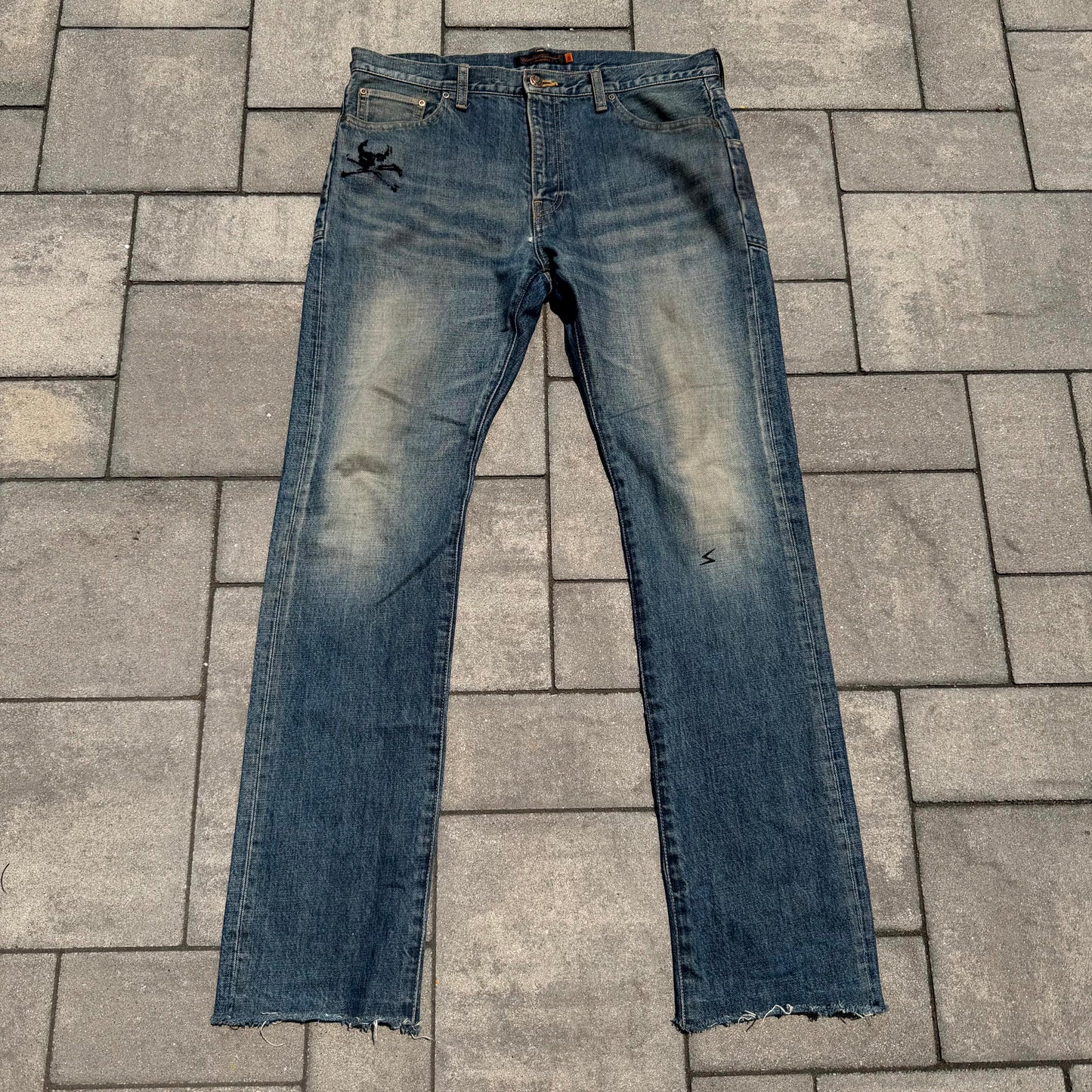 AW05 Undercover Boro Skull Denim