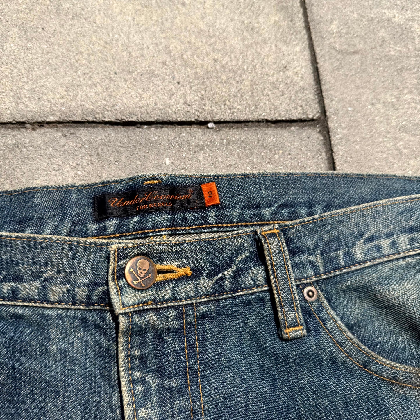 AW05 Undercover Boro Skull Denim
