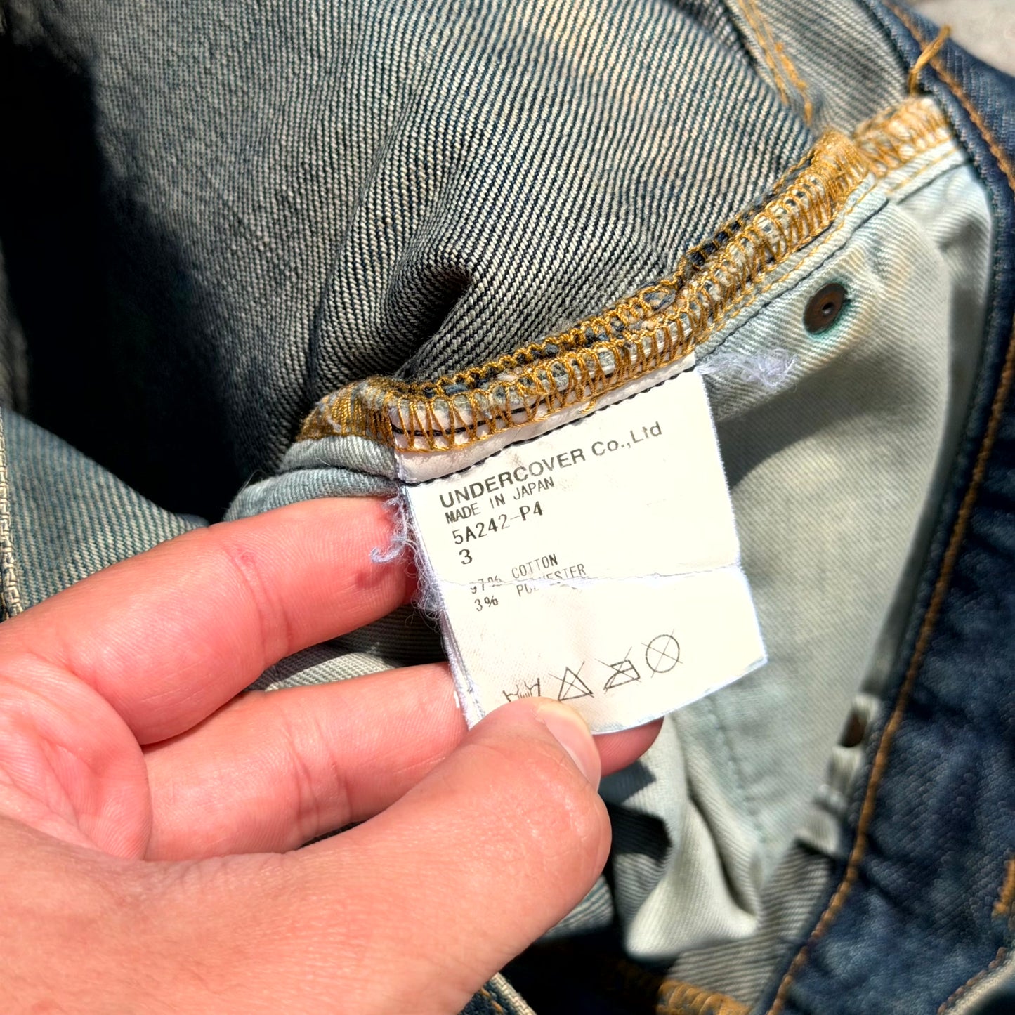 AW05 Undercover Boro Skull Denim