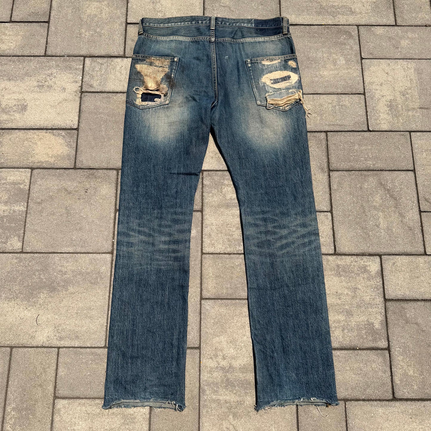AW05 Undercover Boro Skull Denim