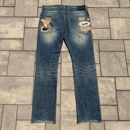 AW05 Undercover Boro Skull Denim
