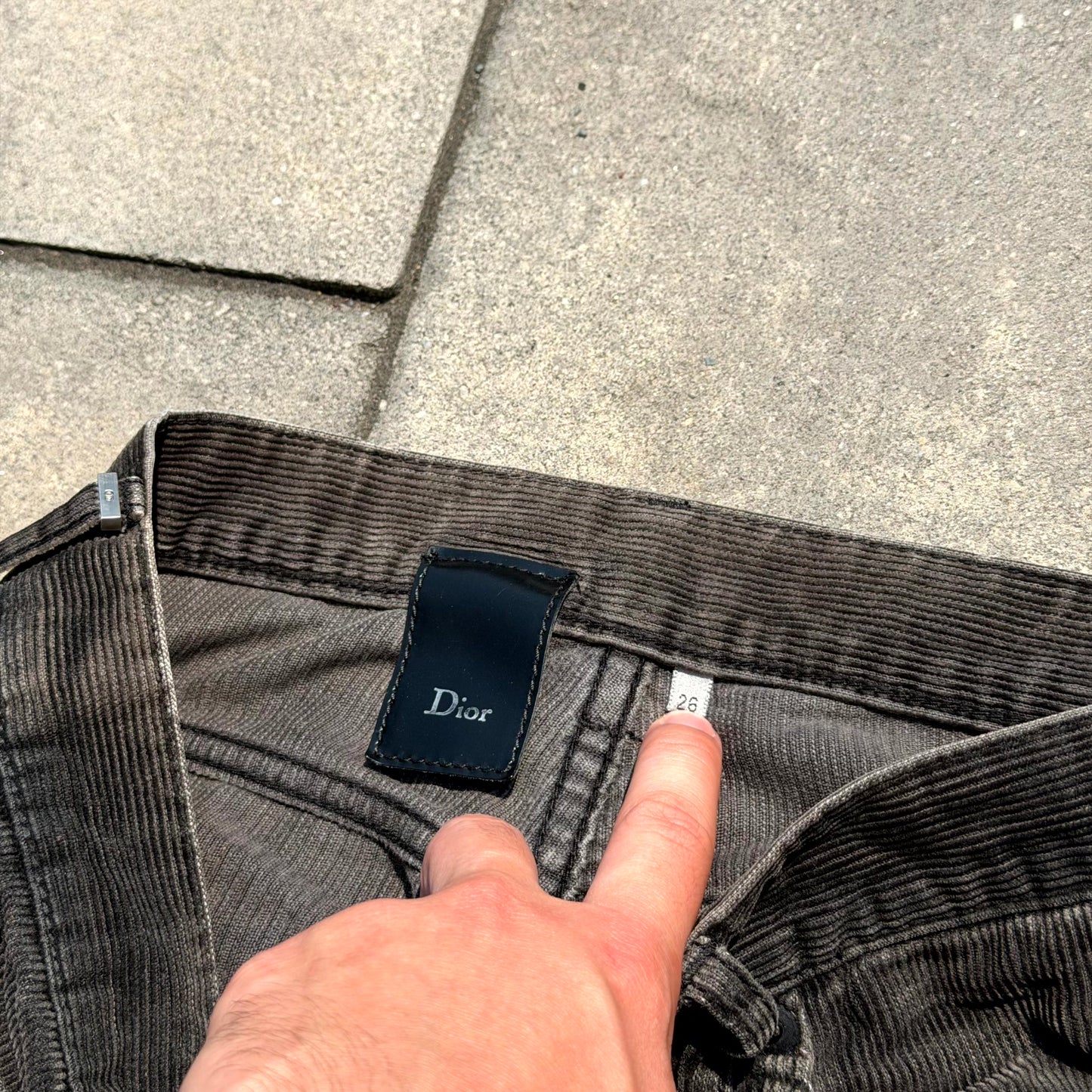 Dior Homme Grey Corduroy Pants