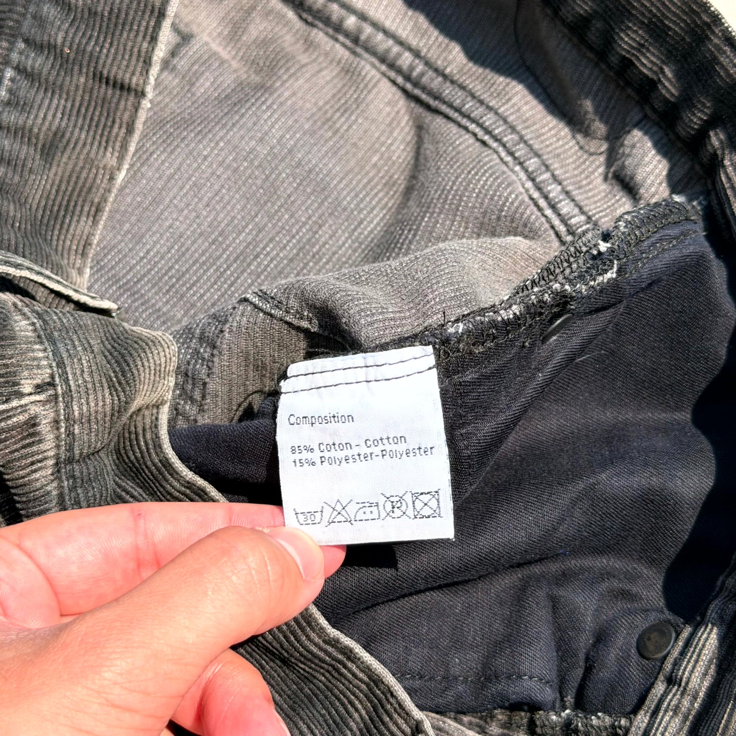 Dior Homme Grey Corduroy Pants