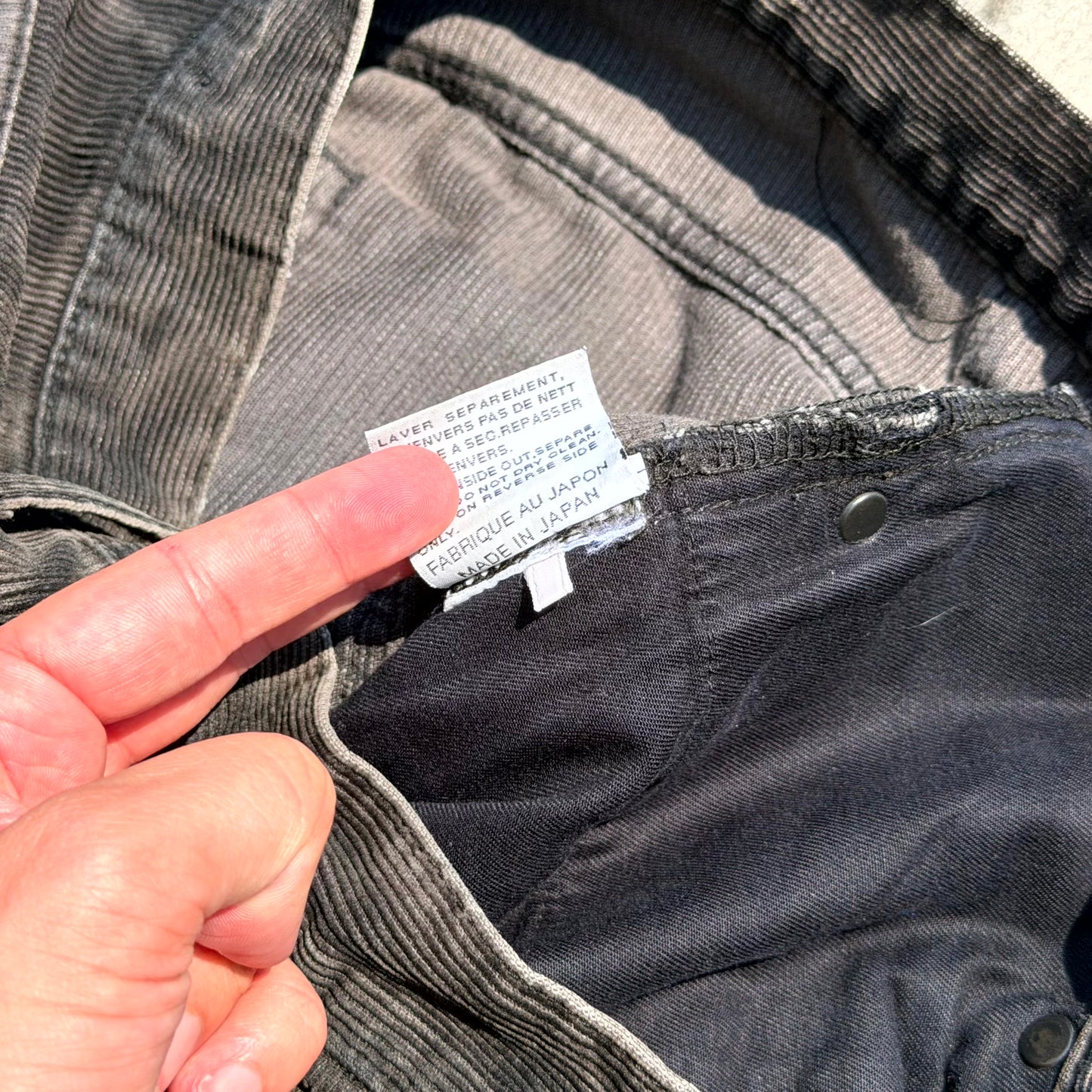 Dior Homme Grey Corduroy Pants