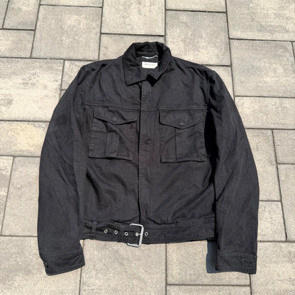 FW15 Saint Laurent Paris Belted Denim Jacket