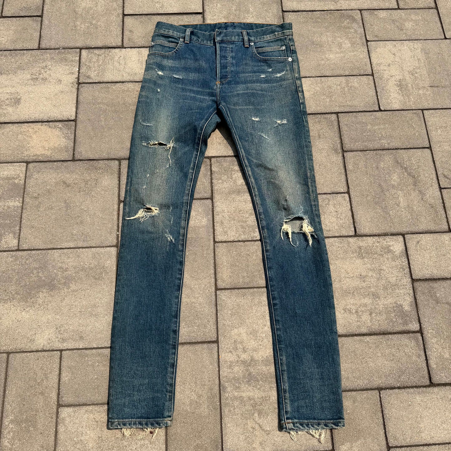 Balmain Skinny Distressed Denim