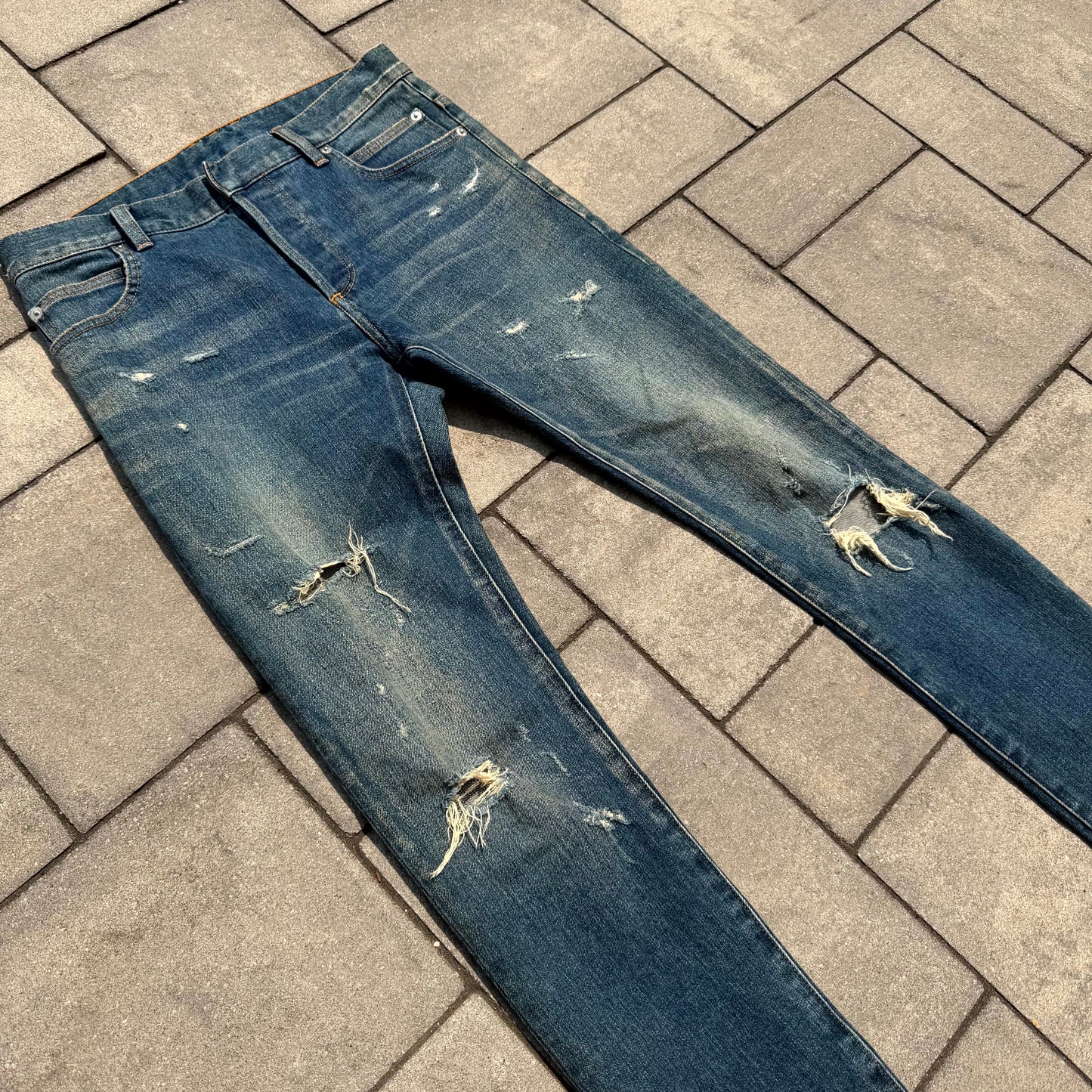 Balmain Skinny Distressed Denim