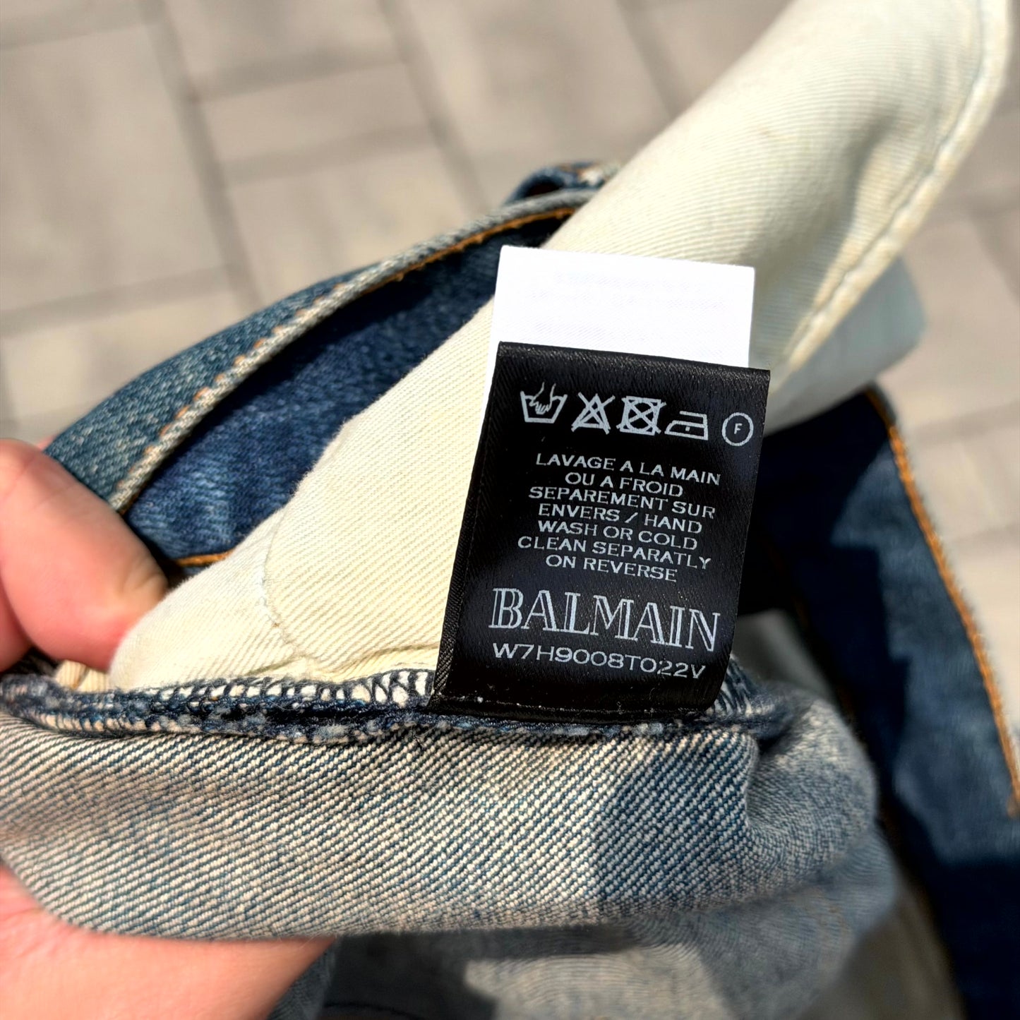 Balmain Skinny Distressed Denim