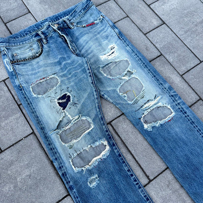 Hysteric Glamour Blue Repaired Denim