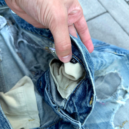Hysteric Glamour Blue Repaired Denim