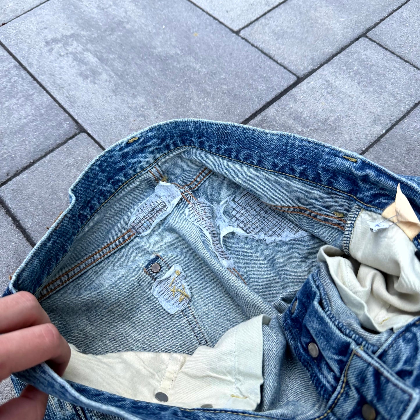 Hysteric Glamour Blue Repaired Denim