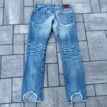 Hysteric Glamour Blue Repaired Denim