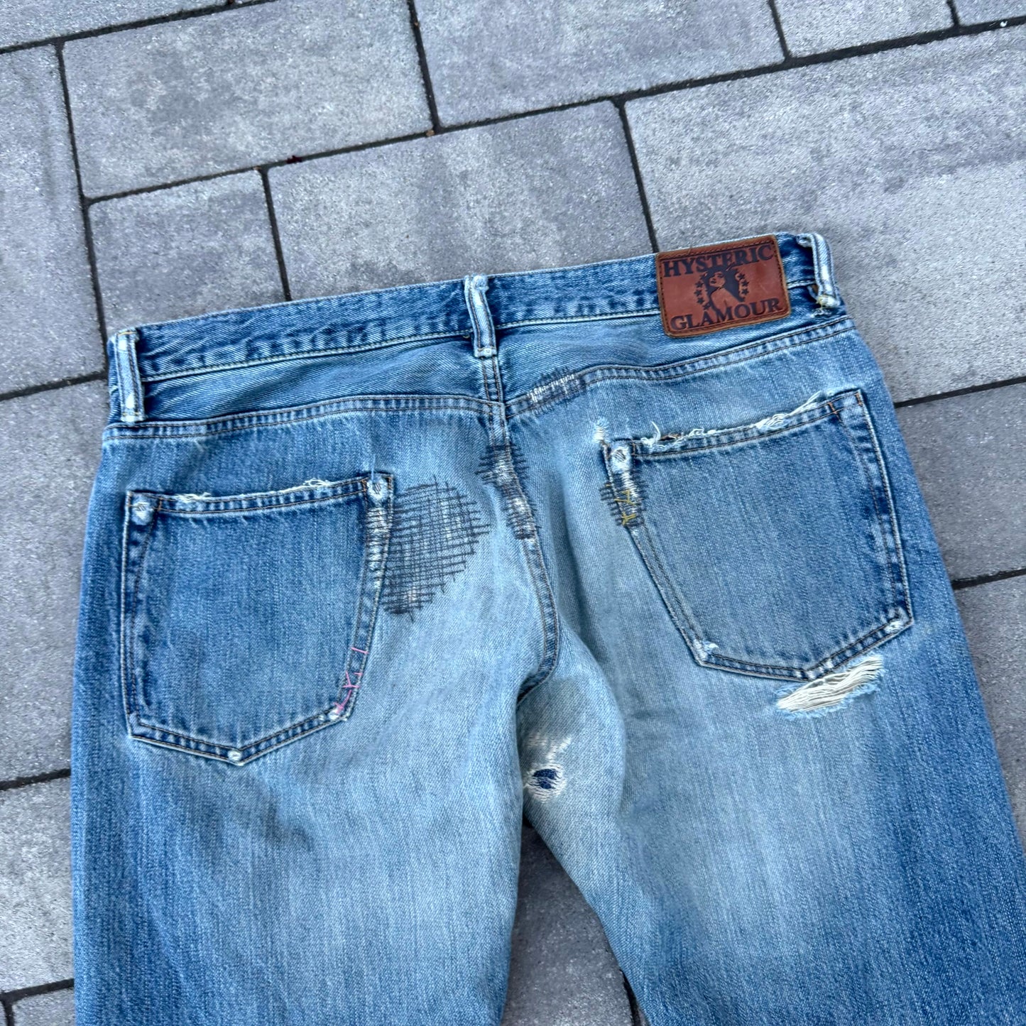 Hysteric Glamour Blue Repaired Denim