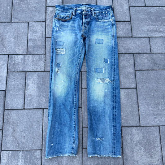 Hysteric Glamour Patched Blue Denim