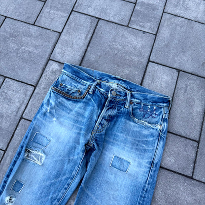 Hysteric Glamour Patched Blue Denim