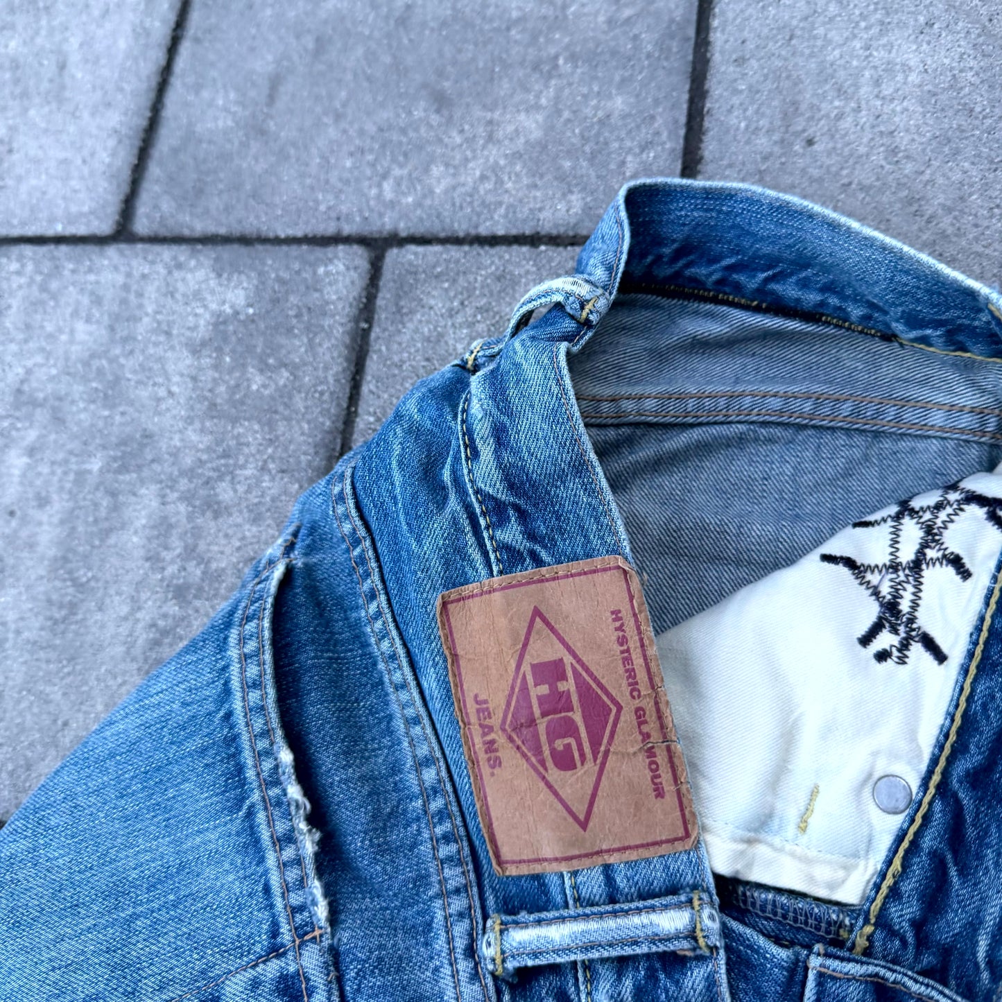 Hysteric Glamour Patched Blue Denim