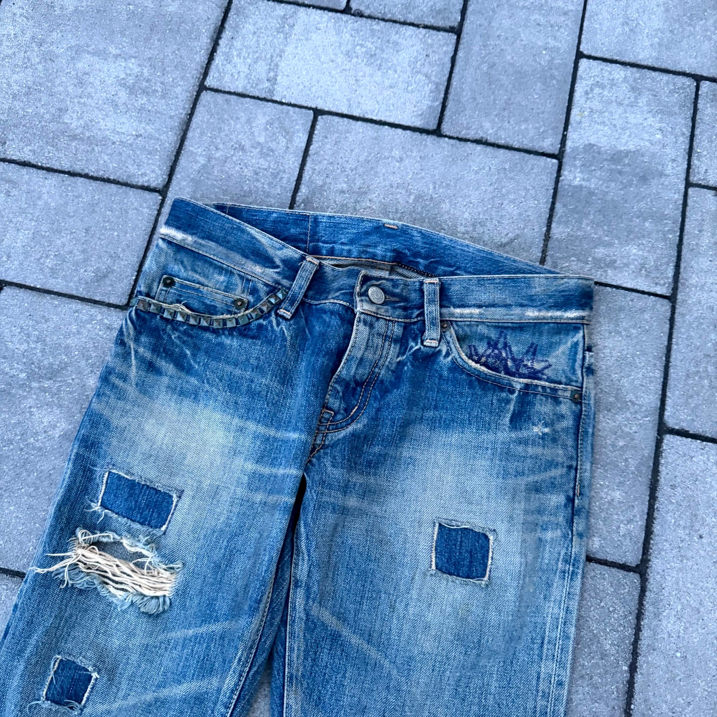 Hysteric Glamour Blue Patched Denim