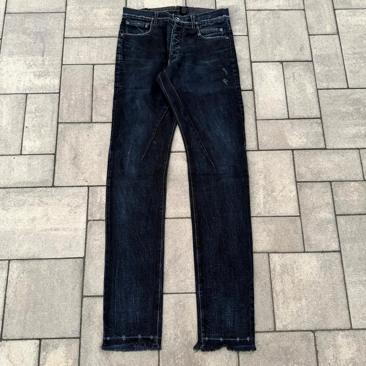 FW11 Rick Owens Dark Blue Washed Detroits