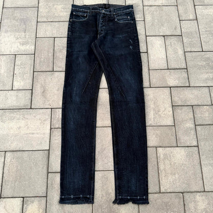 FW11 Rick Owens Dark Blue Washed Detroits