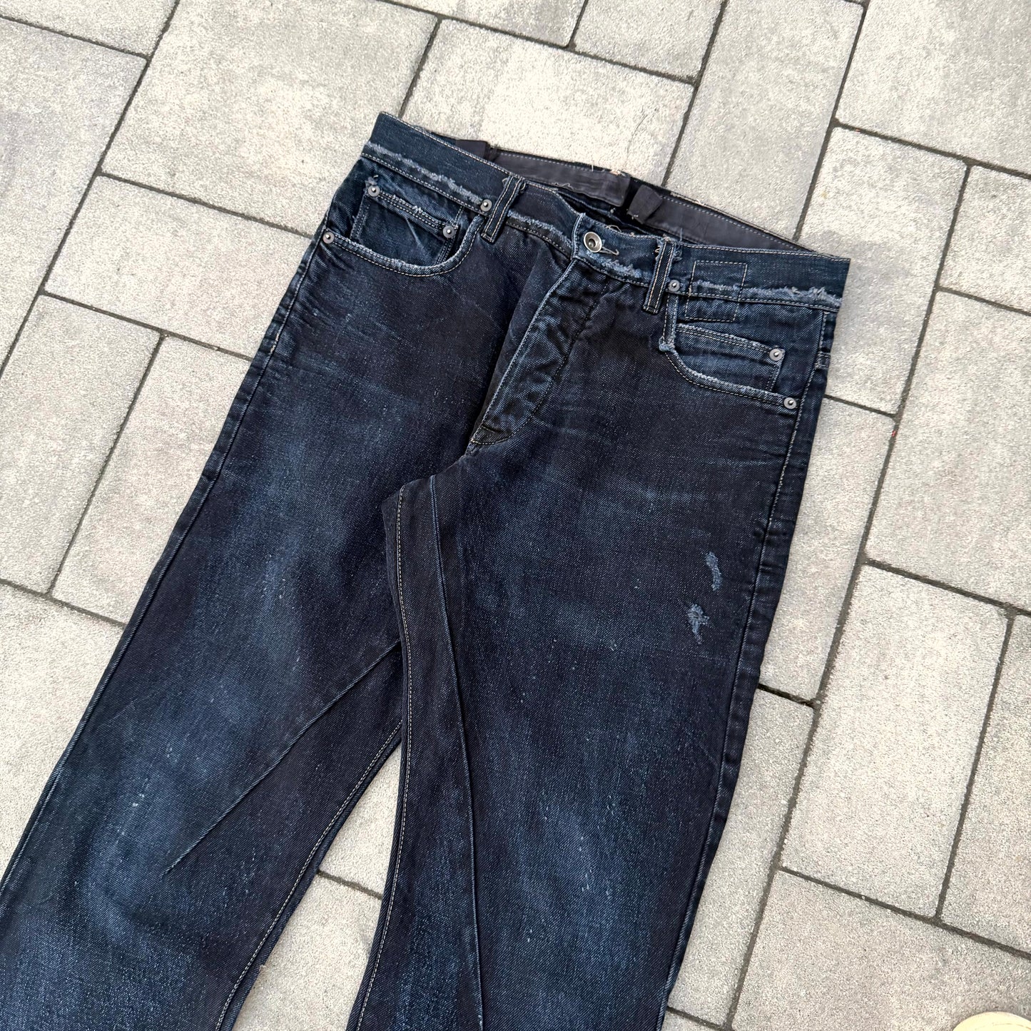 FW11 Rick Owens Dark Blue Washed Detroits