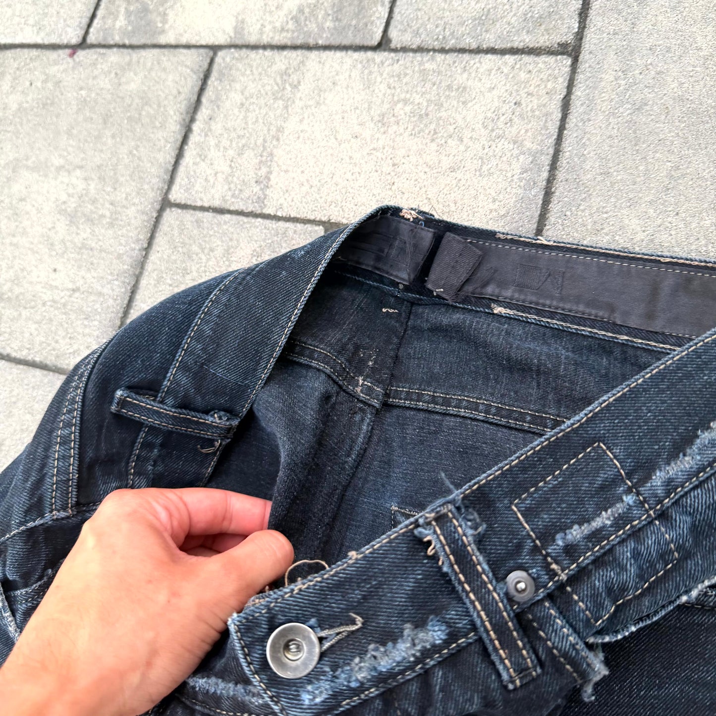 FW11 Rick Owens Dark Blue Washed Detroits
