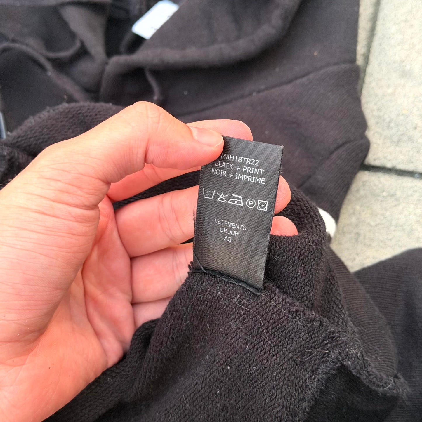 AW18 Vetements Antwerp Deconstructed Hoodie