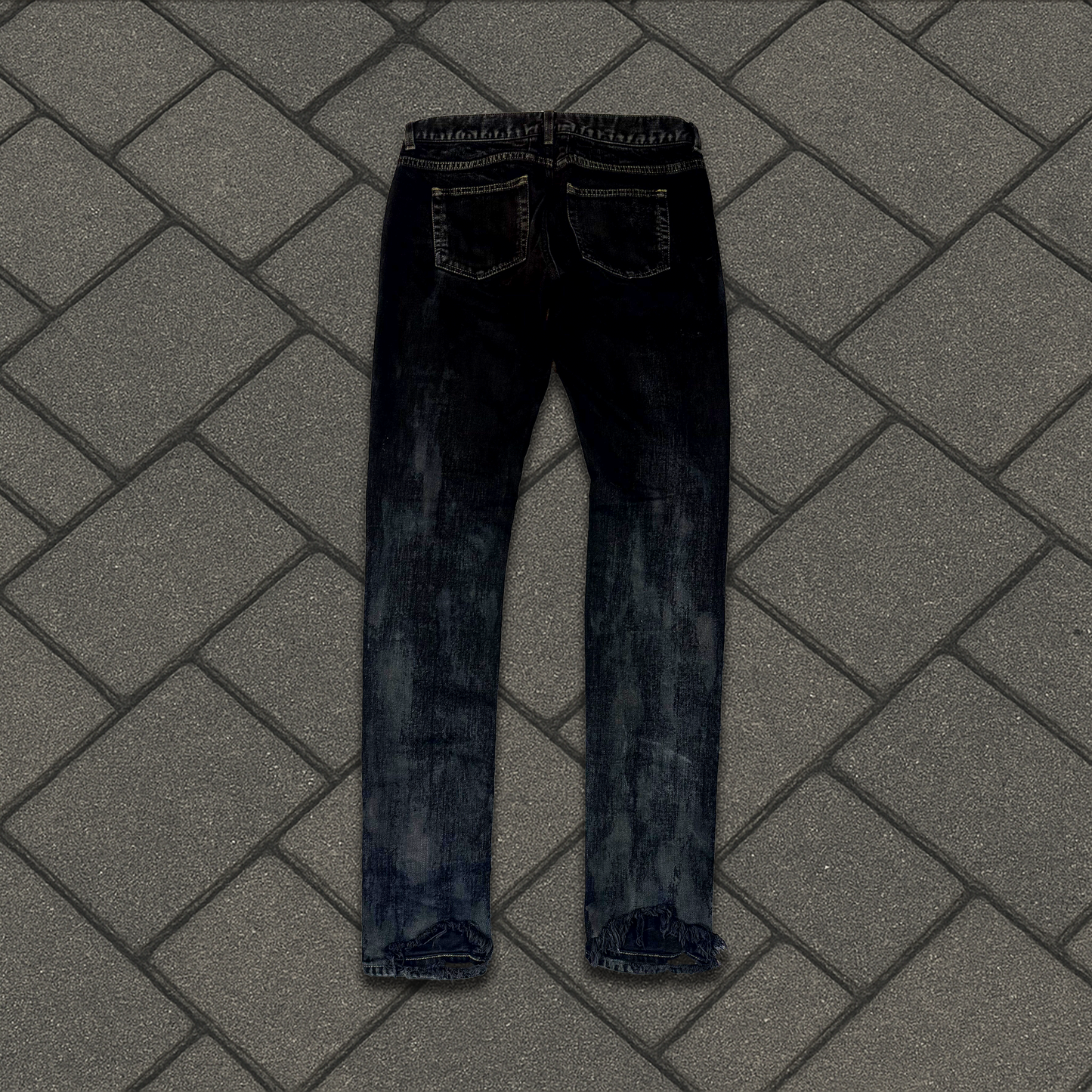 FW14 Saint Laurent Paris Oil Crash Denim
