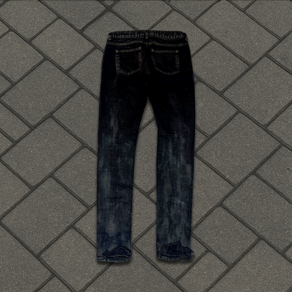 FW14 Saint Laurent Paris Oil Crash Denim