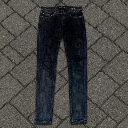 FW14 Saint Laurent Paris Oil Crash Denim