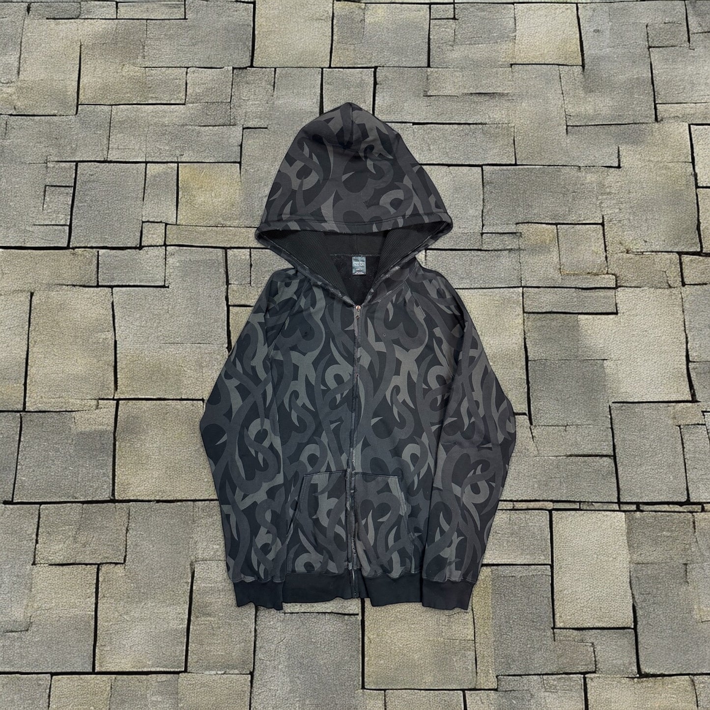 AW04 Number Nine Black Tribal Zip