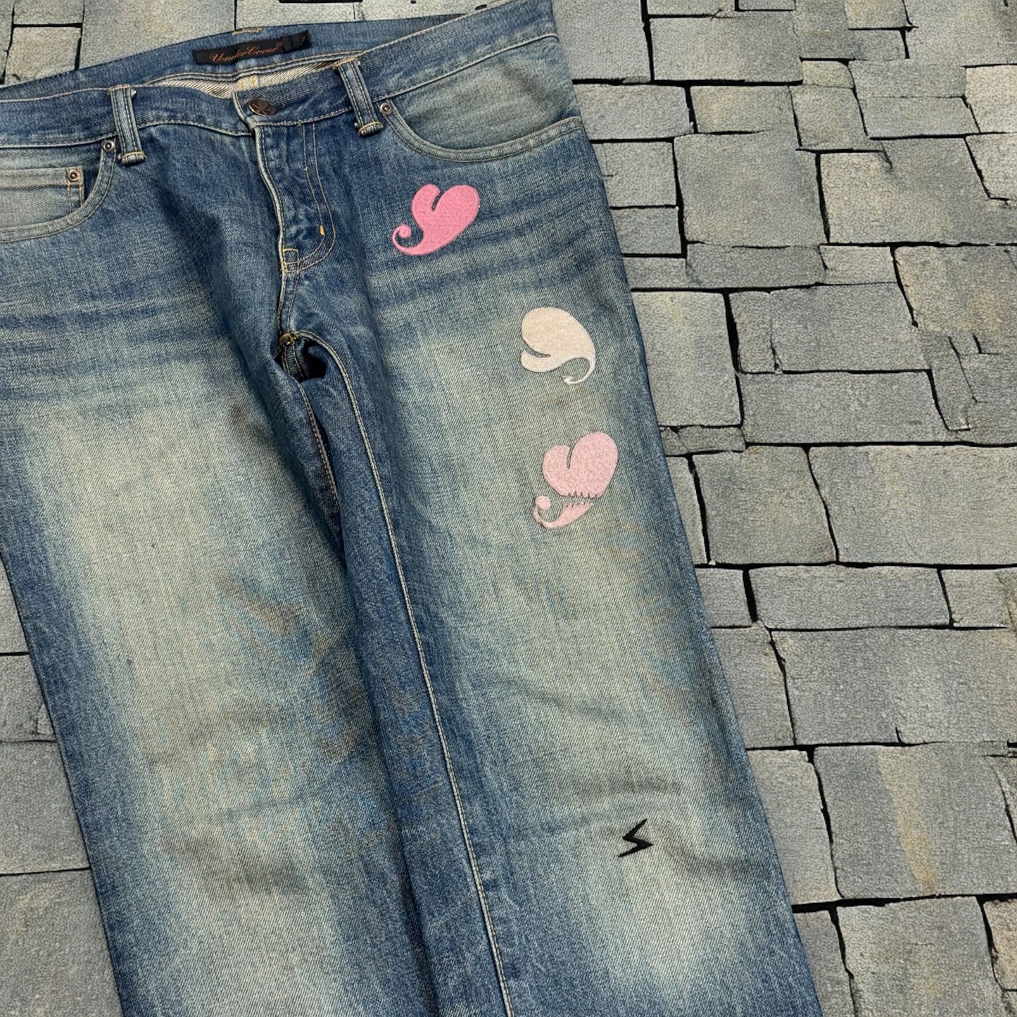 AW05 Underdover Hearts Denim