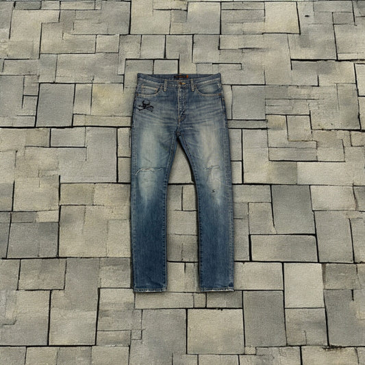 AW05 Undercover Blue Skull Denim