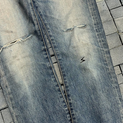 AW05 Undercover Blue Skull Denim