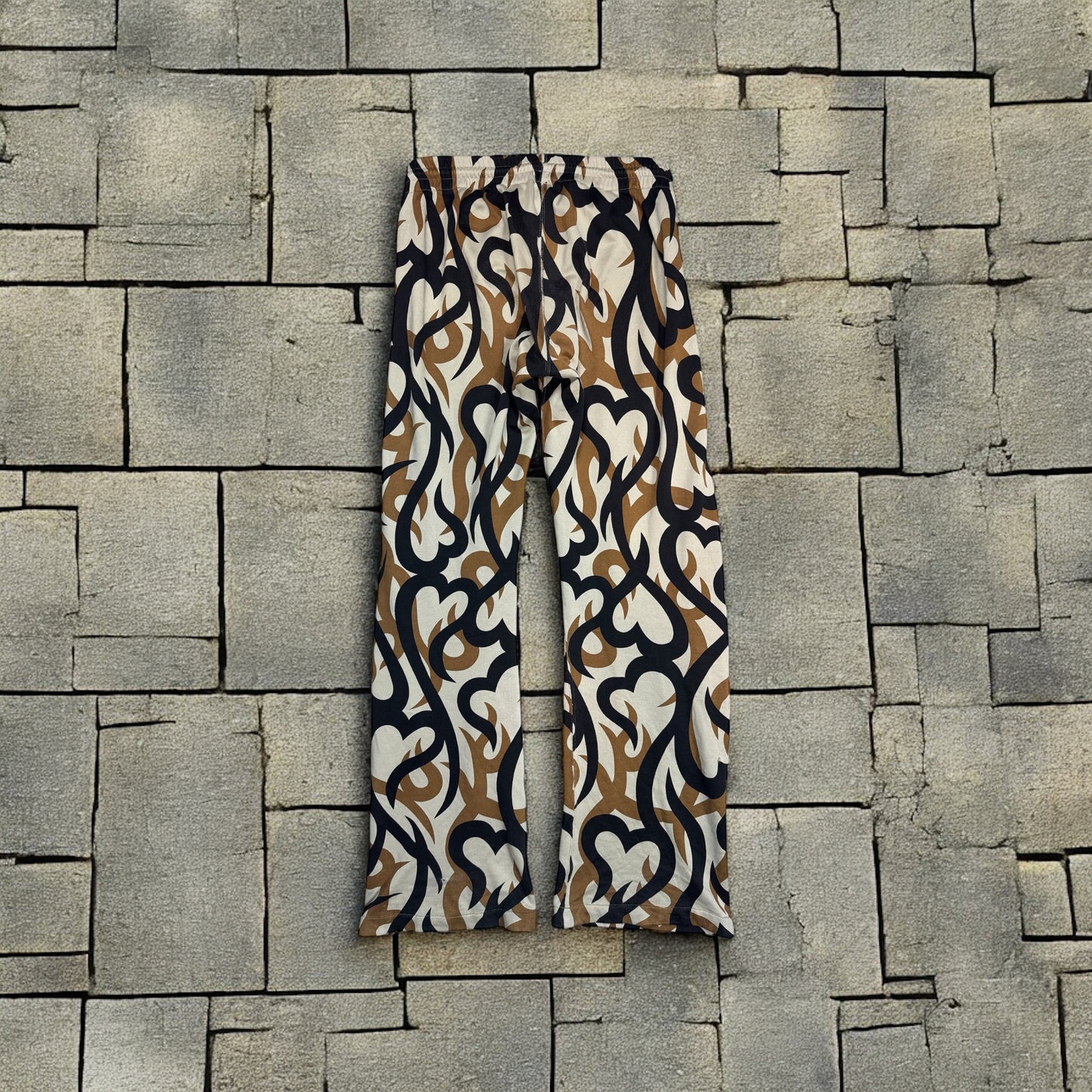 AW04 Number Nine Beige Tribal Sweatpants