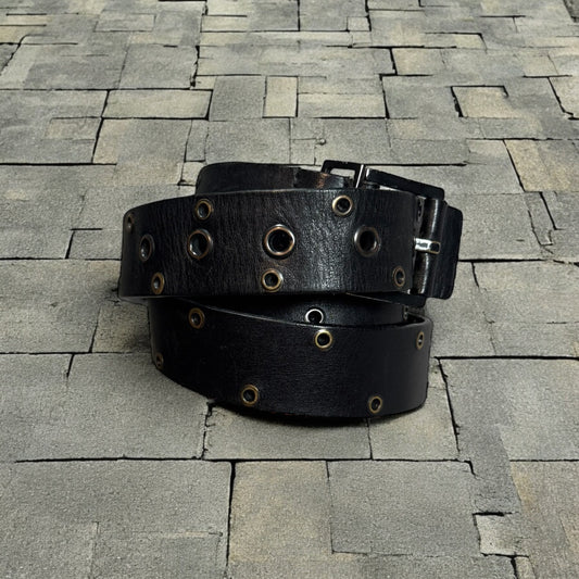 SS04 Dior Homme Black Strip Belt