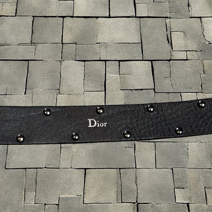 SS04 Dior Homme Black Strip Belt