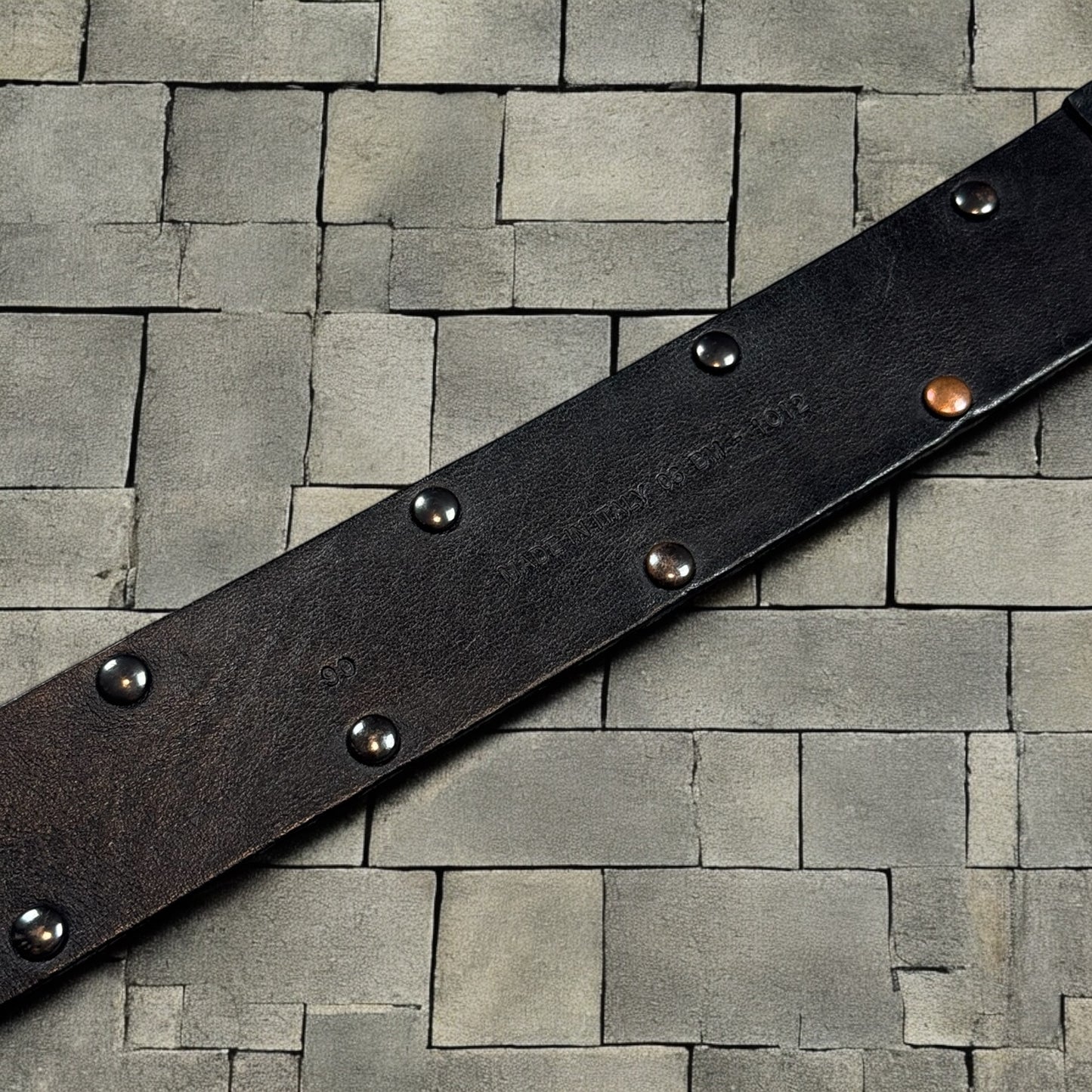 SS04 Dior Homme Black Strip Belt