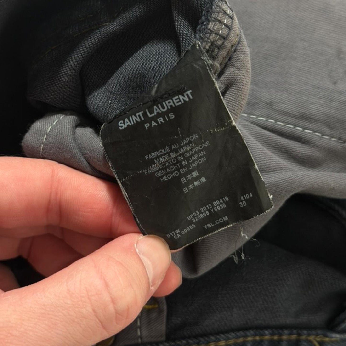 AW13 Saint Laurent Paris Oil Spill D02 Denim
