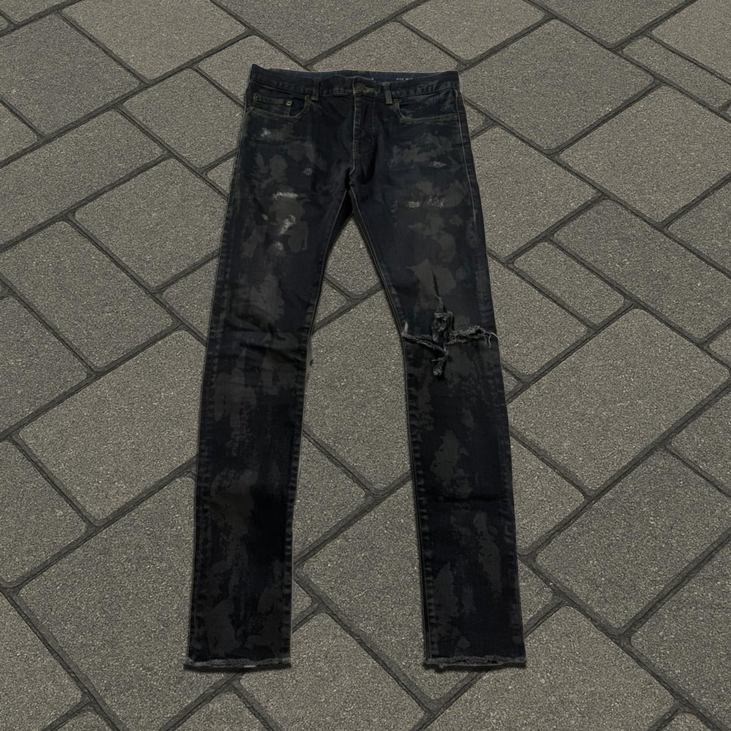 AW13 Saint Laurent Paris Oil Spill D02 Denim