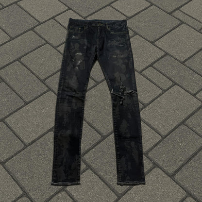 AW13 Saint Laurent Paris Oil Spill D02 Denim