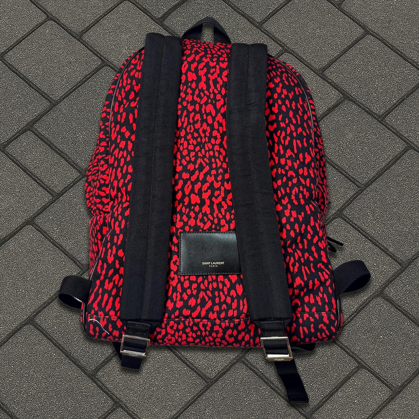 Saint Laurent Paris Red Babycat Backpack