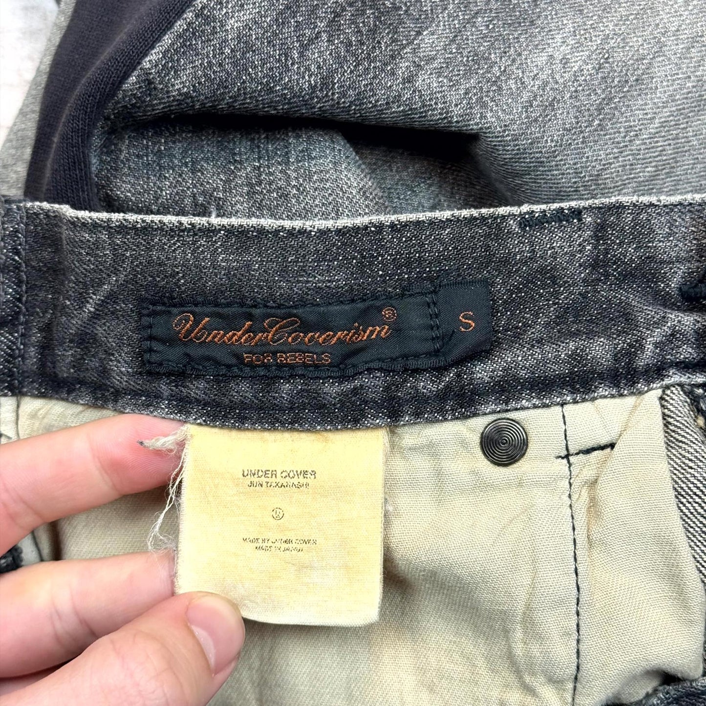 AW02 Undercover Black Rebelgods Hybrid Denim