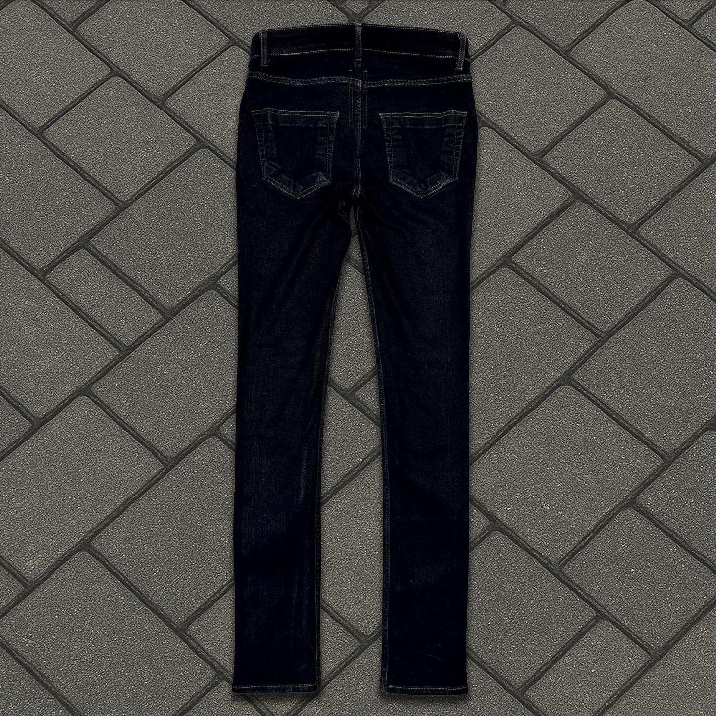 Rick Owens Drkshdw Waxed Tyrone Cut Denim
