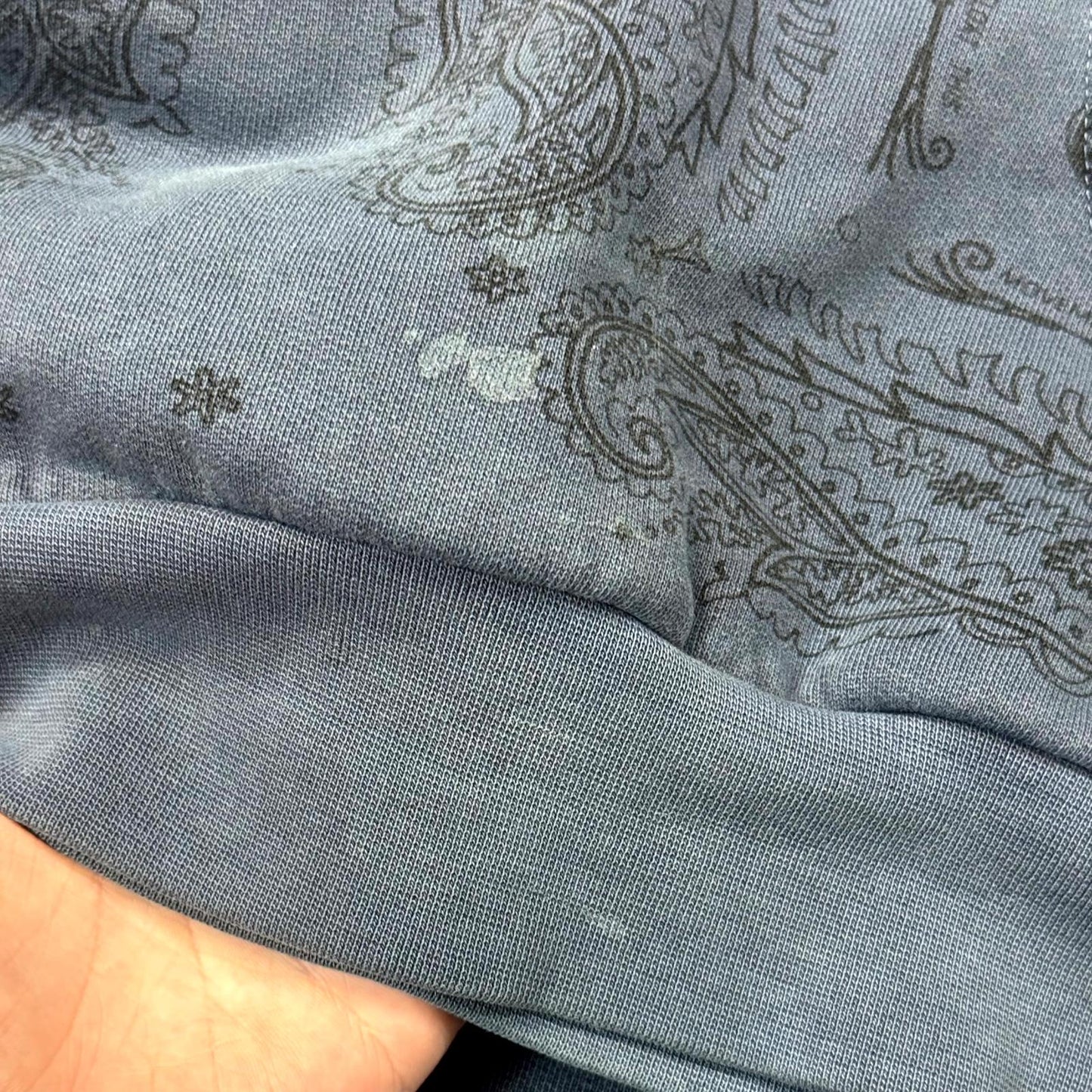 AW04 Raf Simons Blue Paisley Hoodie