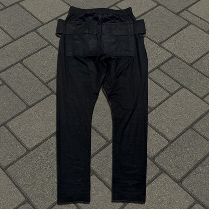 FW17 Rick Owens 'Glitter' Black Creatch Cargo Pants