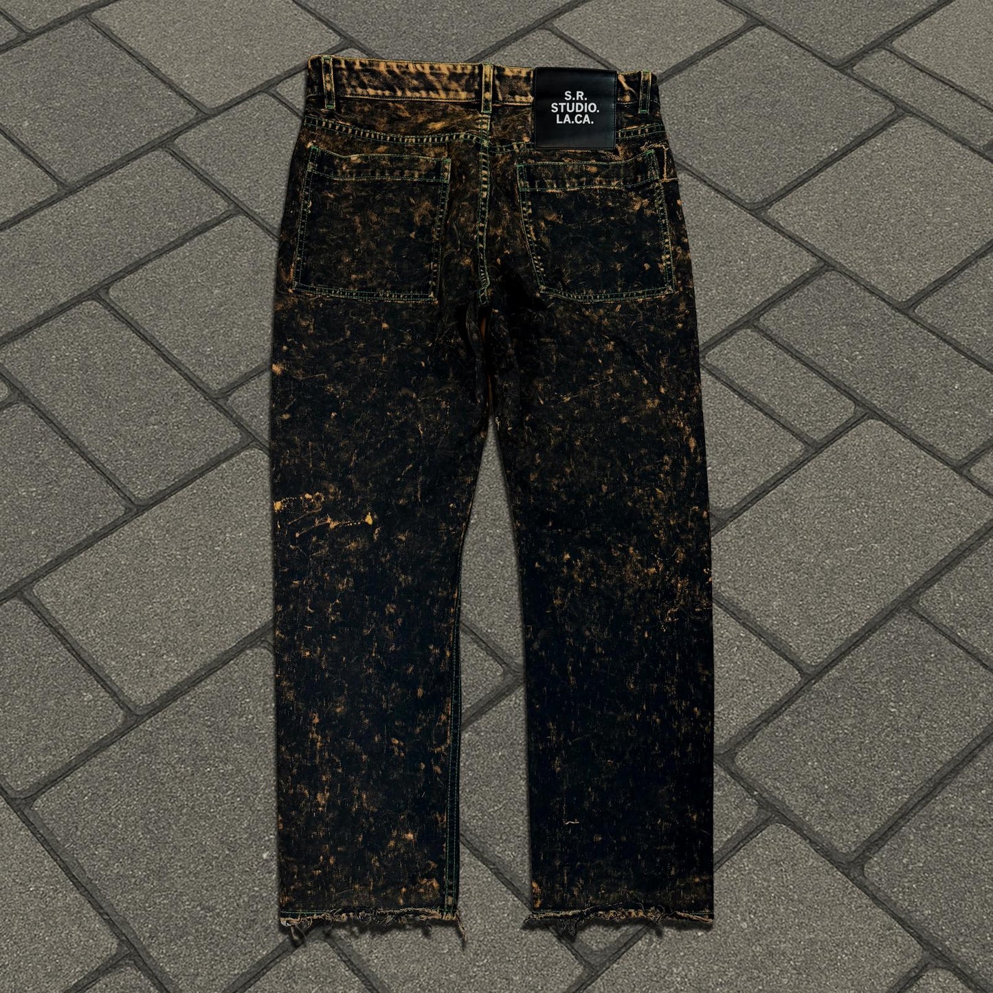 Sterling Ruby IO Wash Contrast Stitch Denim